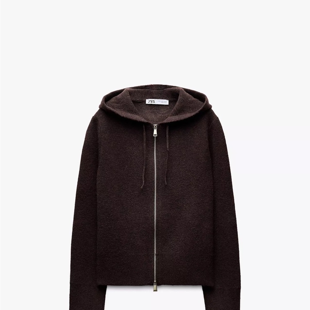 Zara Dark Brown Hoodie with Zip
